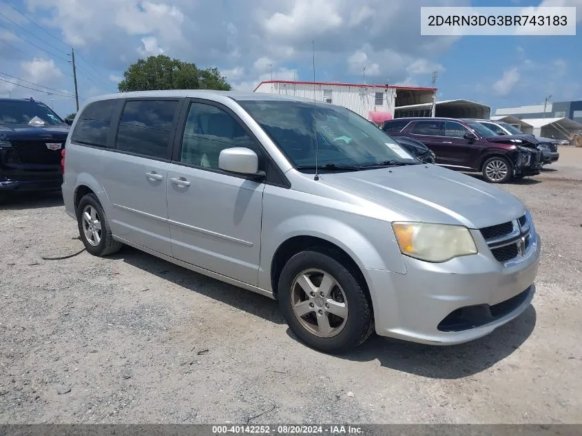 2D4RN3DG3BR743183 2011 Dodge Grand Caravan Mainstreet