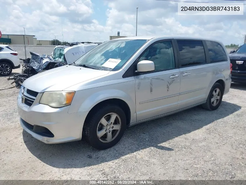 2D4RN3DG3BR743183 2011 Dodge Grand Caravan Mainstreet