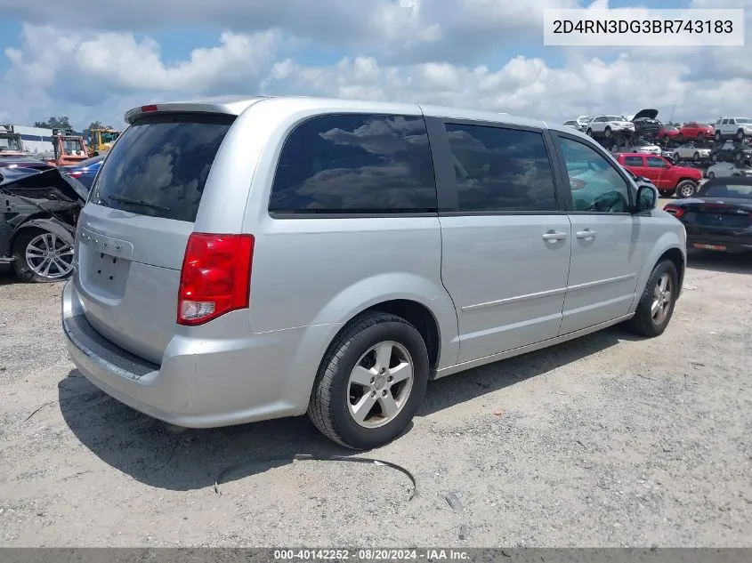 2011 Dodge Grand Caravan Mainstreet VIN: 2D4RN3DG3BR743183 Lot: 40142252