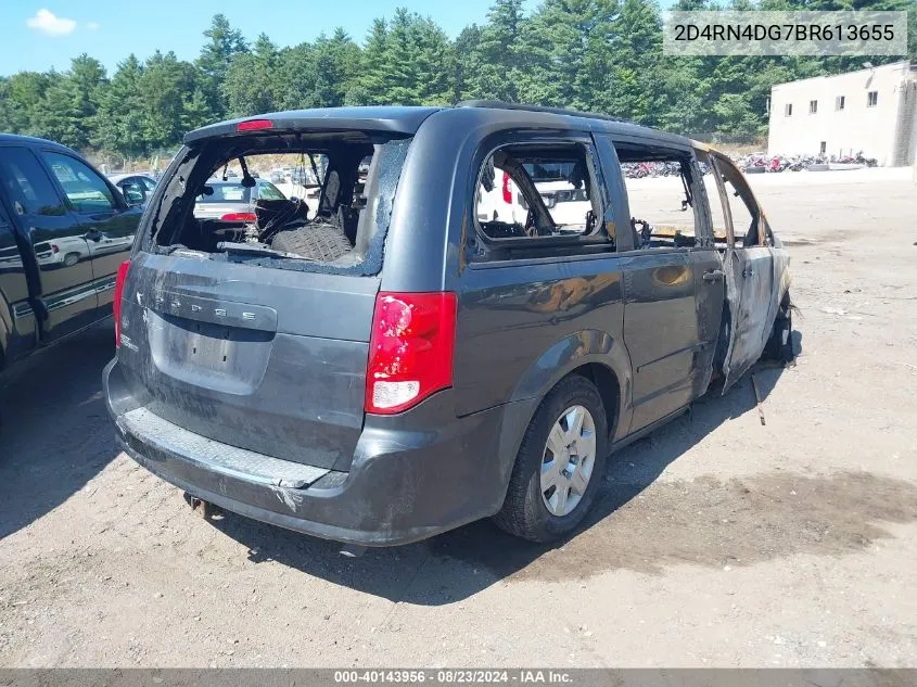 2011 Dodge Grand Caravan Express VIN: 2D4RN4DG7BR613655 Lot: 40143956