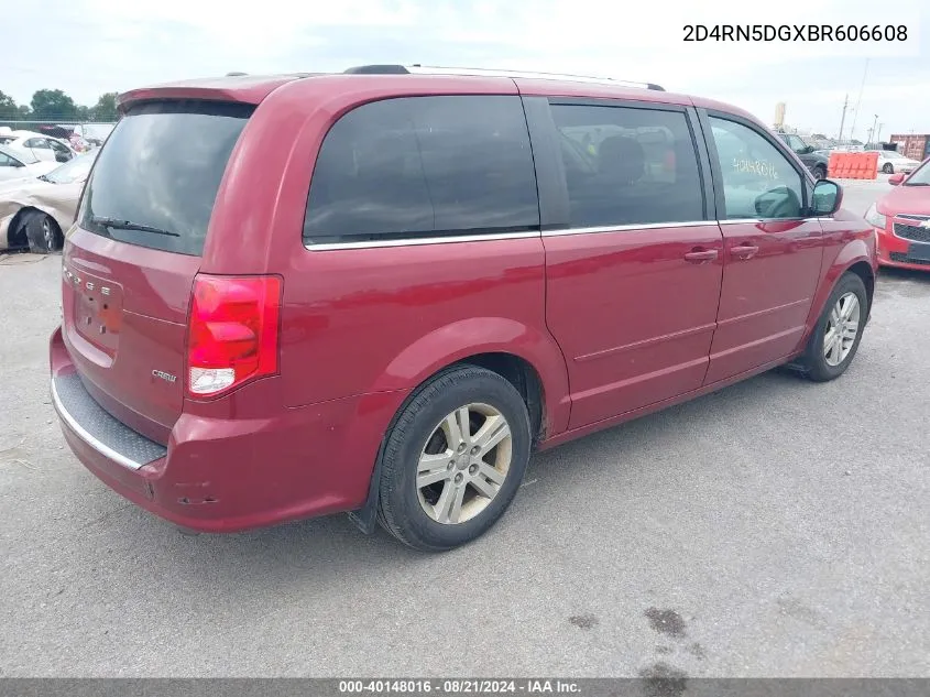 2011 Dodge Grand Caravan Crew VIN: 2D4RN5DGXBR606608 Lot: 40148016