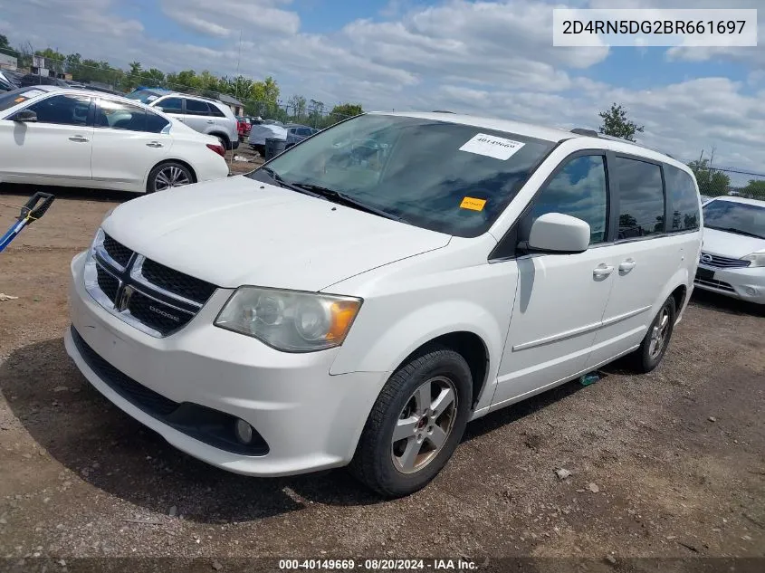 2011 Dodge Grand Caravan Crew VIN: 2D4RN5DG2BR661697 Lot: 40149669