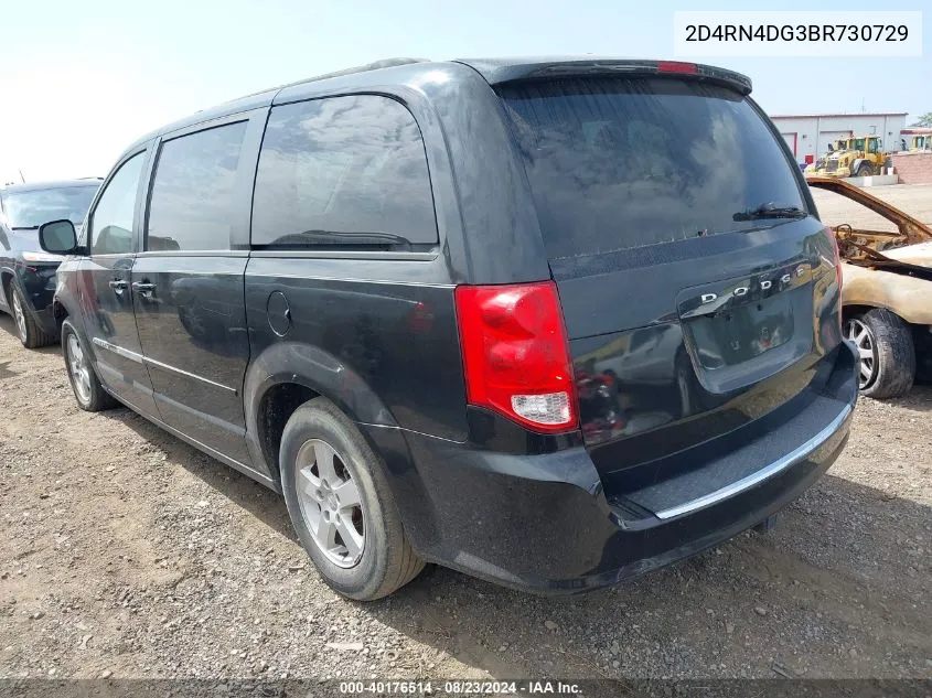 2011 Dodge Grand Caravan Se/Sxt VIN: 2D4RN4DG3BR730729 Lot: 40176514