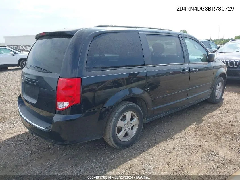 2011 Dodge Grand Caravan Se/Sxt VIN: 2D4RN4DG3BR730729 Lot: 40176514