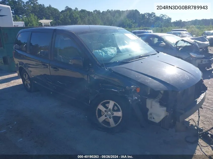 2011 Dodge Grand Caravan Mainstreet VIN: 2D4RN3DG0BR789943 Lot: 40190263