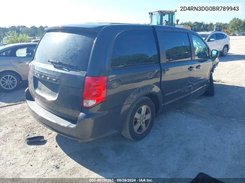 2011 Dodge Grand Caravan Mainstreet VIN: 2D4RN3DG0BR789943 Lot: 40190263