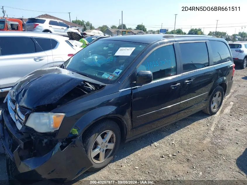 2011 Dodge Grand Caravan Crew VIN: 2D4RN5DG6BR661511 Lot: 40257977