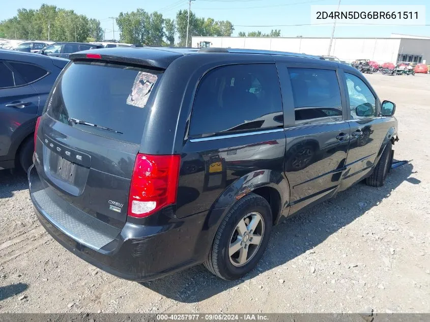 2011 Dodge Grand Caravan Crew VIN: 2D4RN5DG6BR661511 Lot: 40257977