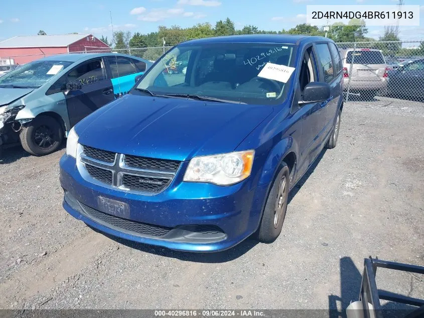 2011 Dodge Grand Caravan Express VIN: 2D4RN4DG4BR611913 Lot: 40296816