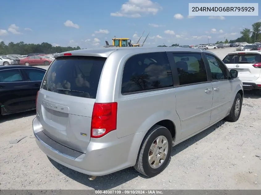 2011 Dodge Grand Caravan Express VIN: 2D4RN4DG6BR795929 Lot: 40307109