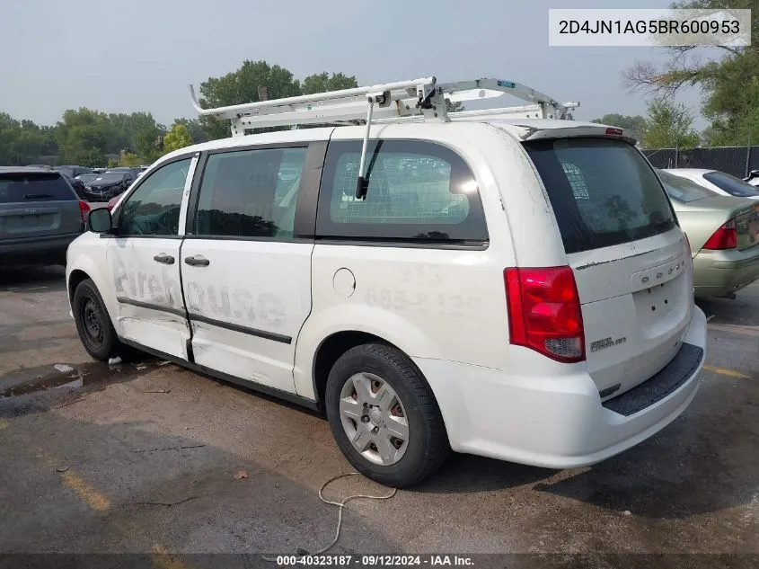 2D4JN1AG5BR600953 2011 Dodge Grand Caravan C/V