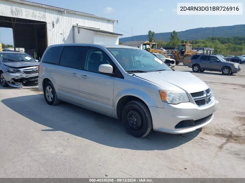 2011 Dodge Grand Caravan Mainstreet VIN: 2D4RN3DG1BR726916 Lot: 40330205