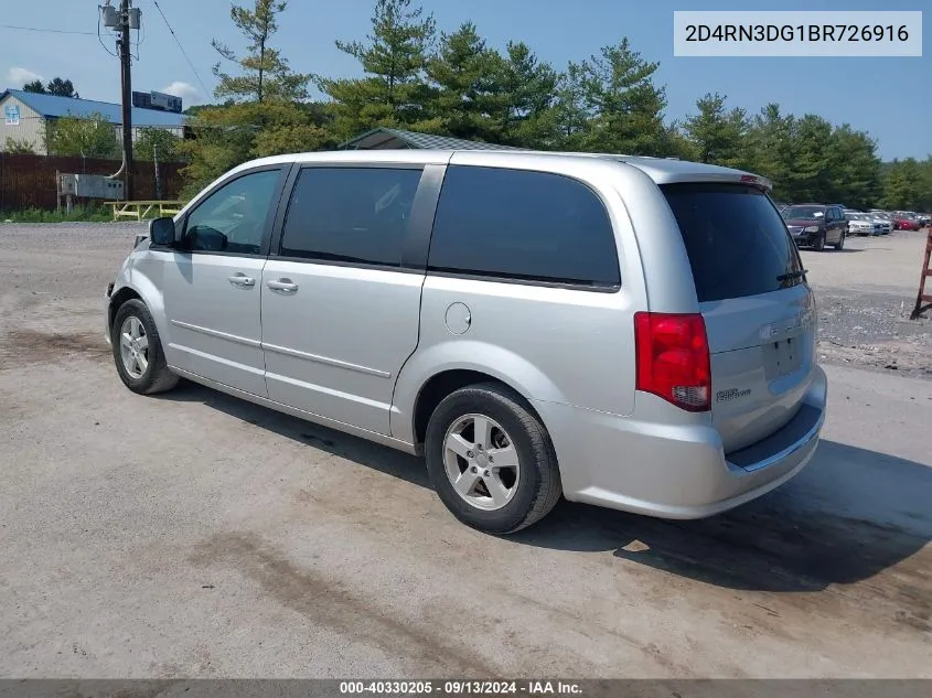 2011 Dodge Grand Caravan Mainstreet VIN: 2D4RN3DG1BR726916 Lot: 40330205