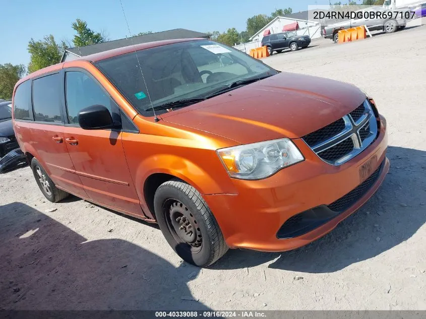 2011 Dodge Grand Caravan Express VIN: 2D4RN4DG0BR697107 Lot: 40339088