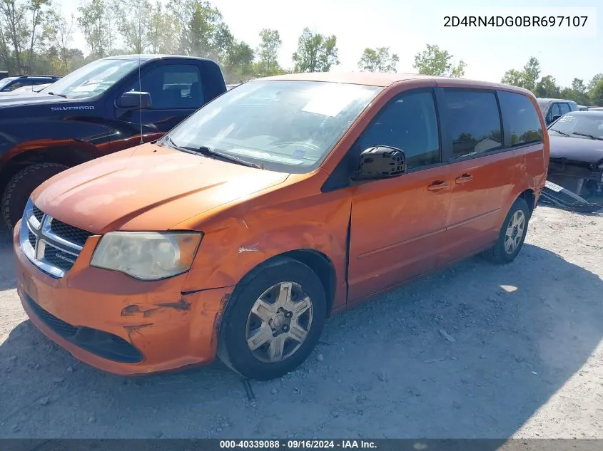 2011 Dodge Grand Caravan Express VIN: 2D4RN4DG0BR697107 Lot: 40339088