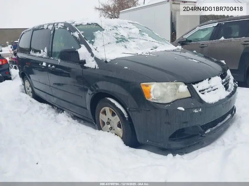 2D4RN4DG1BR700418 2011 Dodge Grand Caravan Express