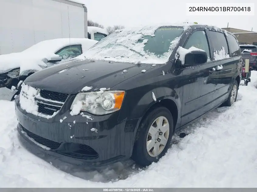 2D4RN4DG1BR700418 2011 Dodge Grand Caravan Express