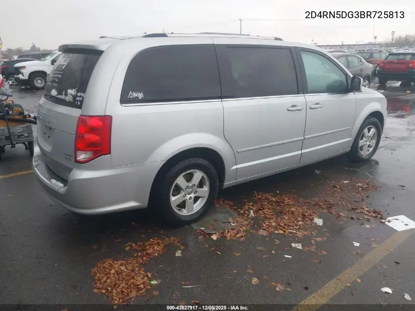 2D4RN5DG3BR725813 2011 Dodge Grand Caravan Crew