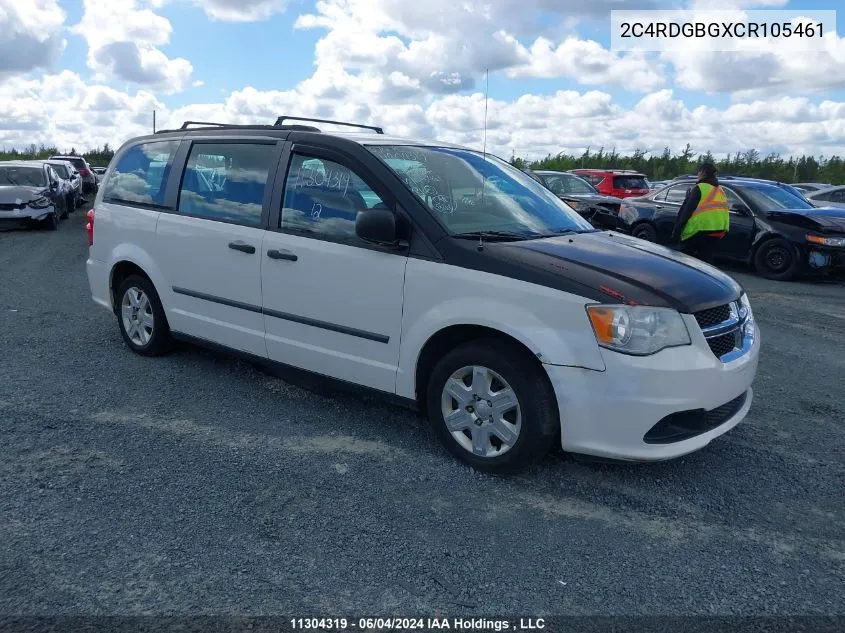 2C4RDGBGXCR105461 2012 Dodge Grand Caravan Se