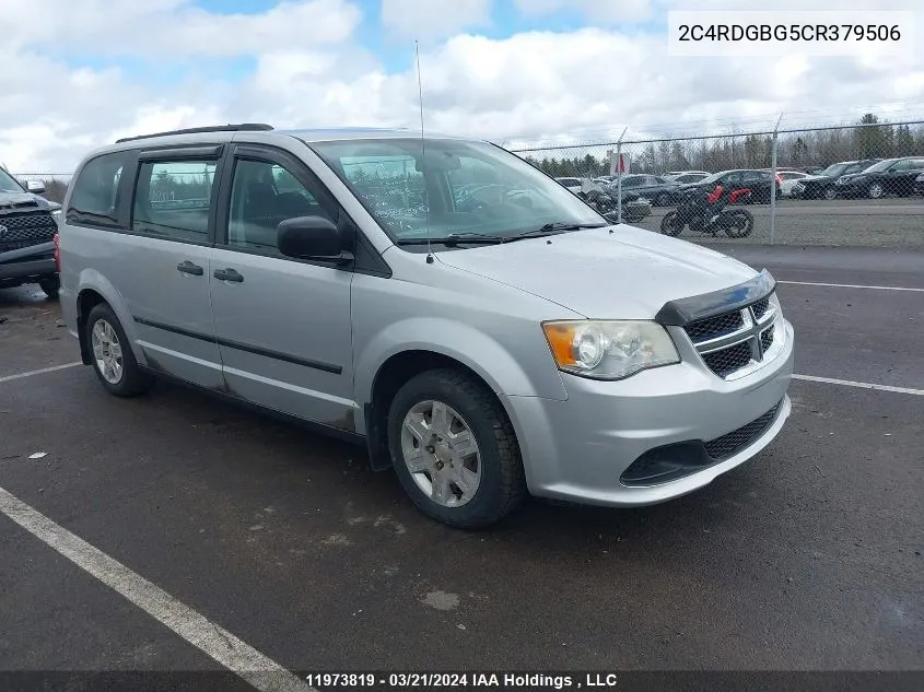 2C4RDGBG5CR379506 2012 Dodge Grand Caravan Se/Sxt