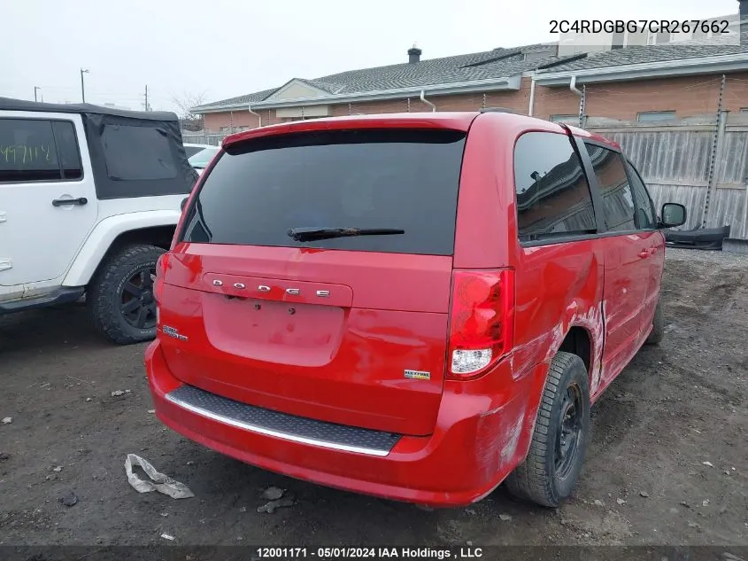 2C4RDGBG7CR267662 2012 Dodge Grand Caravan Se/Sxt