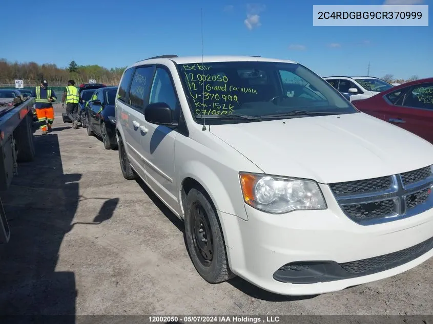 2012 Dodge Grand Caravan VIN: 2C4RDGBG9CR370999 Lot: 12002050