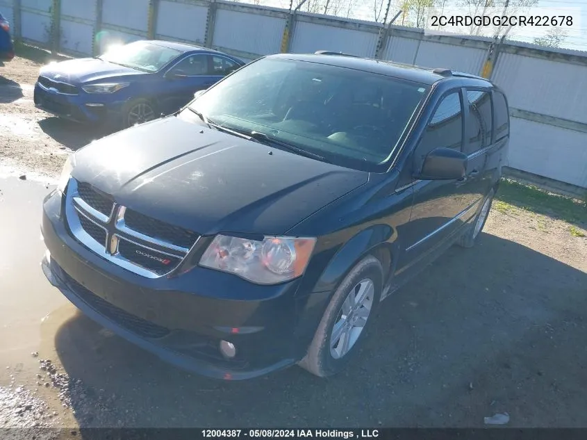 2012 Dodge Grand Caravan Crew VIN: 2C4RDGDG2CR422678 Lot: 12004387