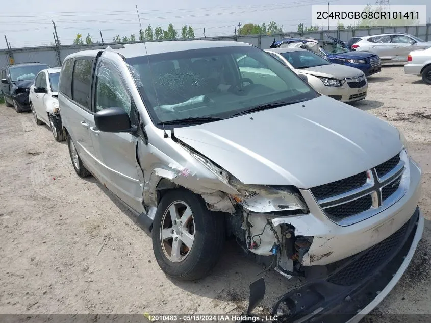 2C4RDGBG8CR101411 2012 Dodge Grand Caravan Se/Sxt