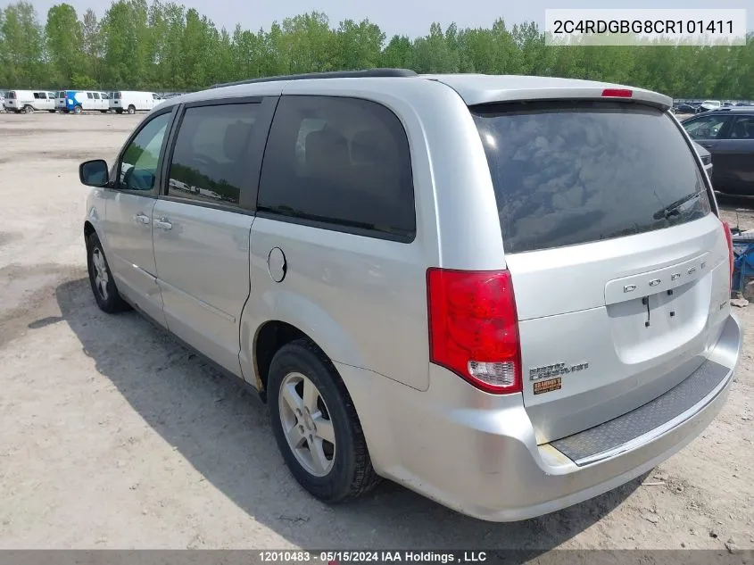 2C4RDGBG8CR101411 2012 Dodge Grand Caravan Se/Sxt