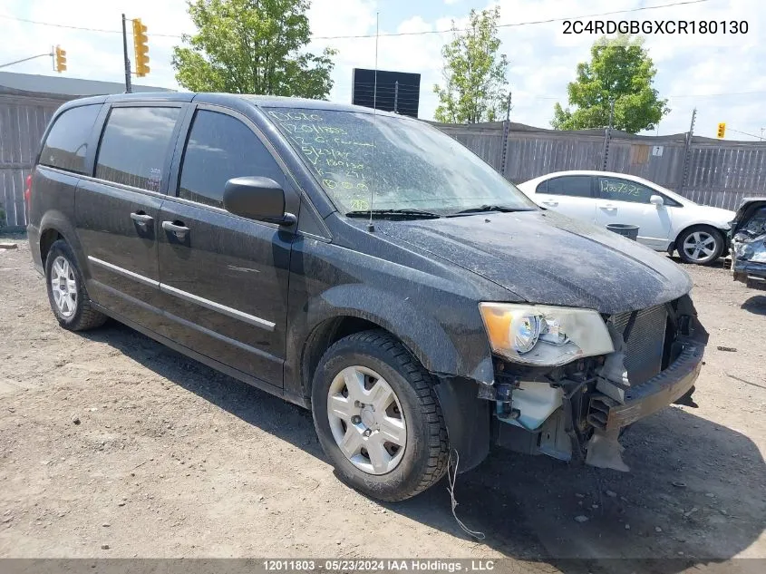 2C4RDGBGXCR180130 2012 Dodge Grand Caravan Se