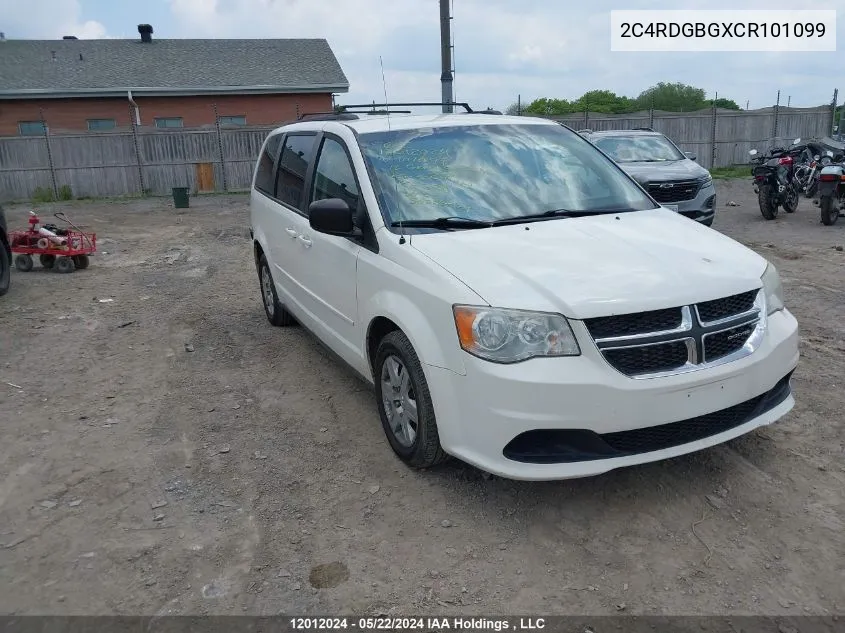 2C4RDGBGXCR101099 2012 Dodge Grand Caravan Se