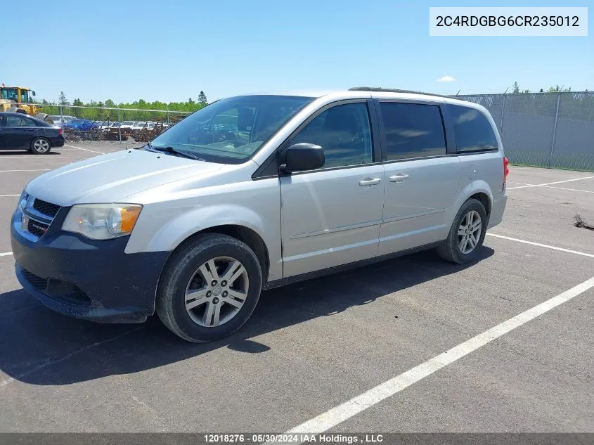 2C4RDGBG6CR235012 2012 Dodge Grand Caravan Se