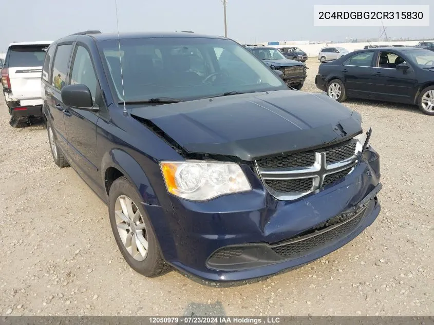 2C4RDGBG2CR315830 2012 Dodge Grand Caravan