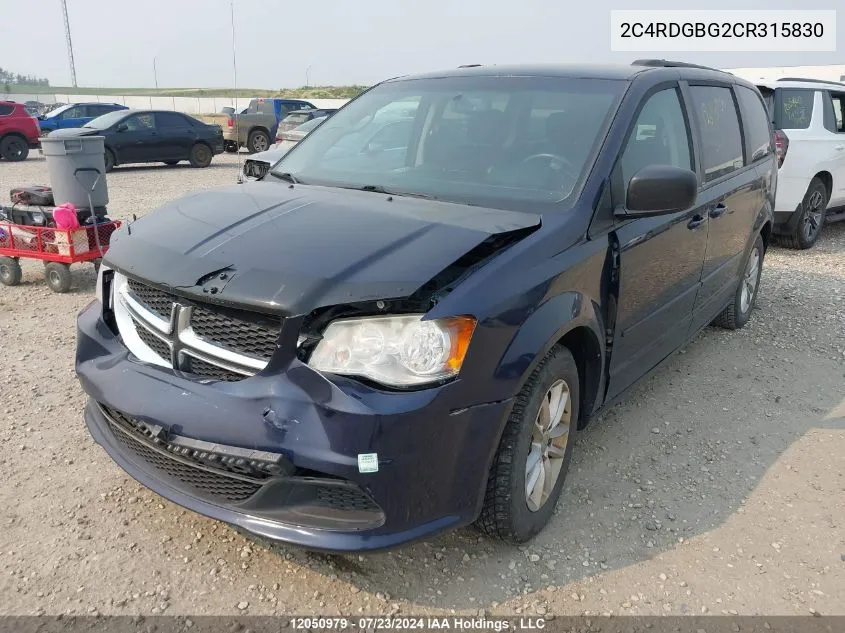 2C4RDGBG2CR315830 2012 Dodge Grand Caravan