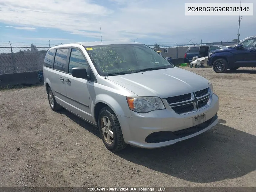 2012 Dodge Grand Caravan Se/Sxt VIN: 2C4RDGBG9CR385146 Lot: 12064741