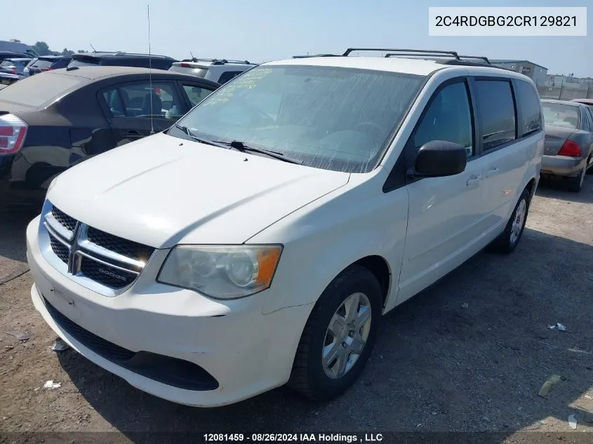 2012 Dodge Grand Caravan Se VIN: 2C4RDGBG2CR129821 Lot: 12081459