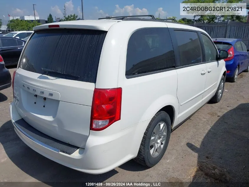 2C4RDGBG2CR129821 2012 Dodge Grand Caravan Se