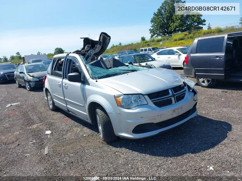 2012 Dodge Grand Caravan Se/Sxt VIN: 2C4RDGBG8CR142671 Lot: 12088502