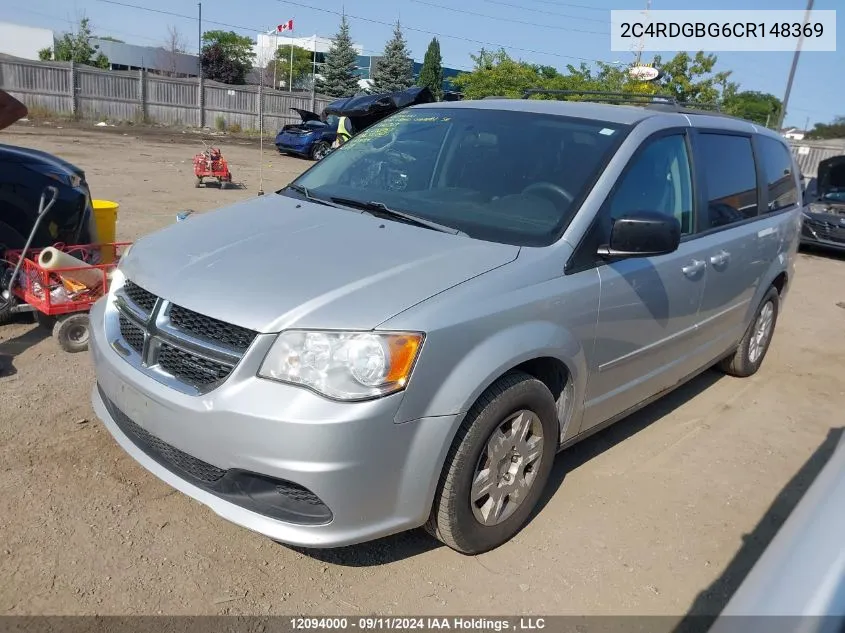 2012 Dodge Grand Caravan VIN: 2C4RDGBG6CR148369 Lot: 12094000