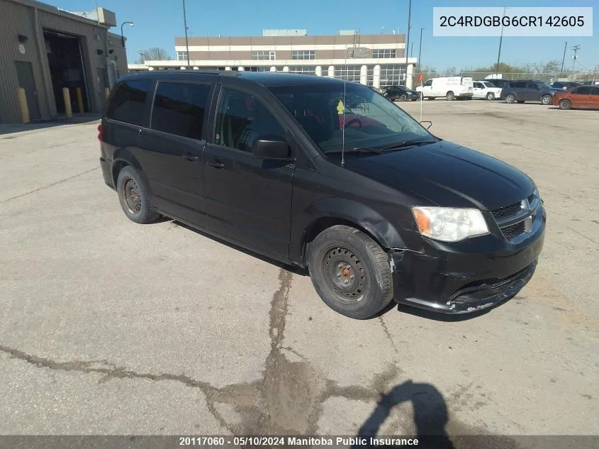 2C4RDGBG6CR142605 2012 Dodge Grand Caravan Sxt