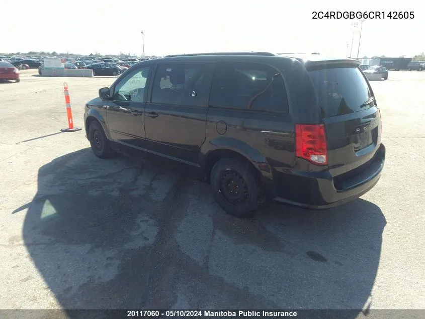 2C4RDGBG6CR142605 2012 Dodge Grand Caravan Sxt