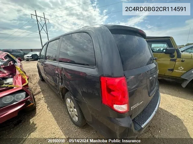 2C4RDGBG2CR114591 2012 Dodge Grand Caravan Se