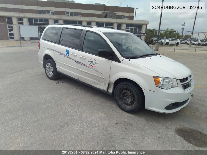 2C4RDGBG2CR102795 2012 Dodge Grand Caravan Se