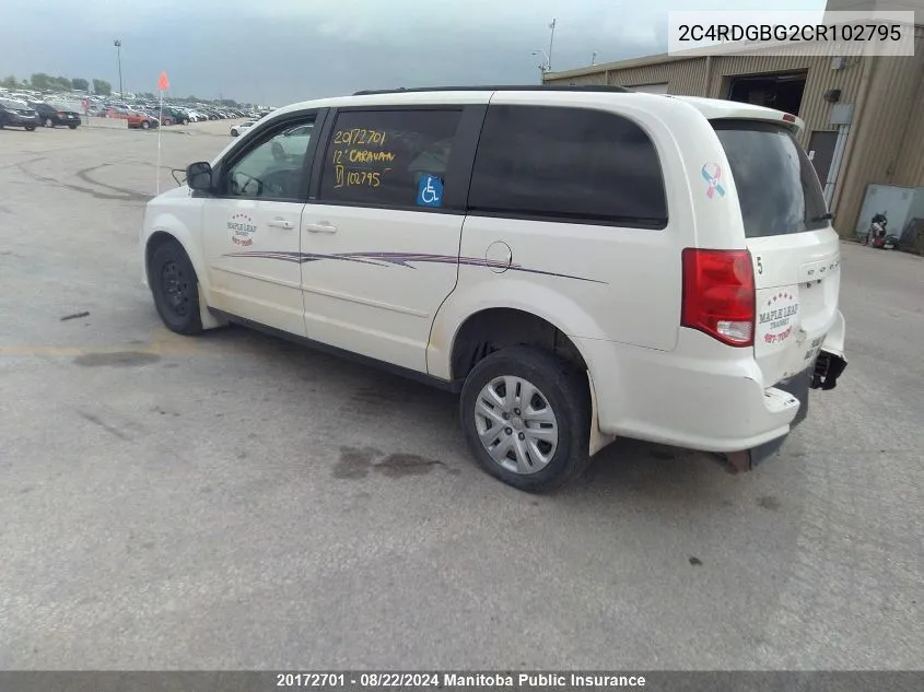 2C4RDGBG2CR102795 2012 Dodge Grand Caravan Se