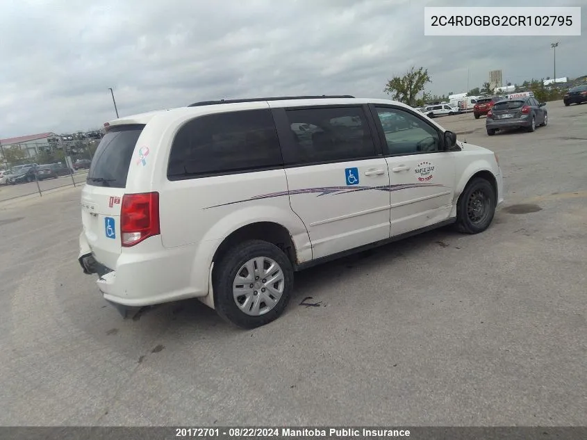 2C4RDGBG2CR102795 2012 Dodge Grand Caravan Se