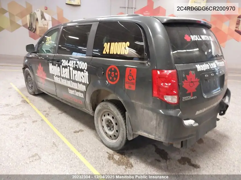 2C4RDGDG6CR200970 2012 Dodge Grand Caravan Crew