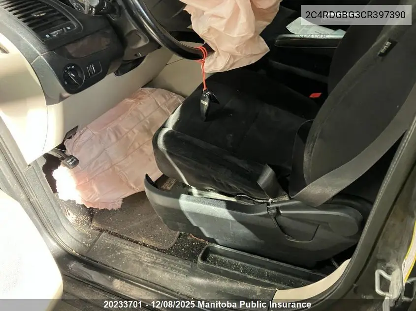 2C4RDGBG3CR397390 2012 Dodge Grand Caravan Se