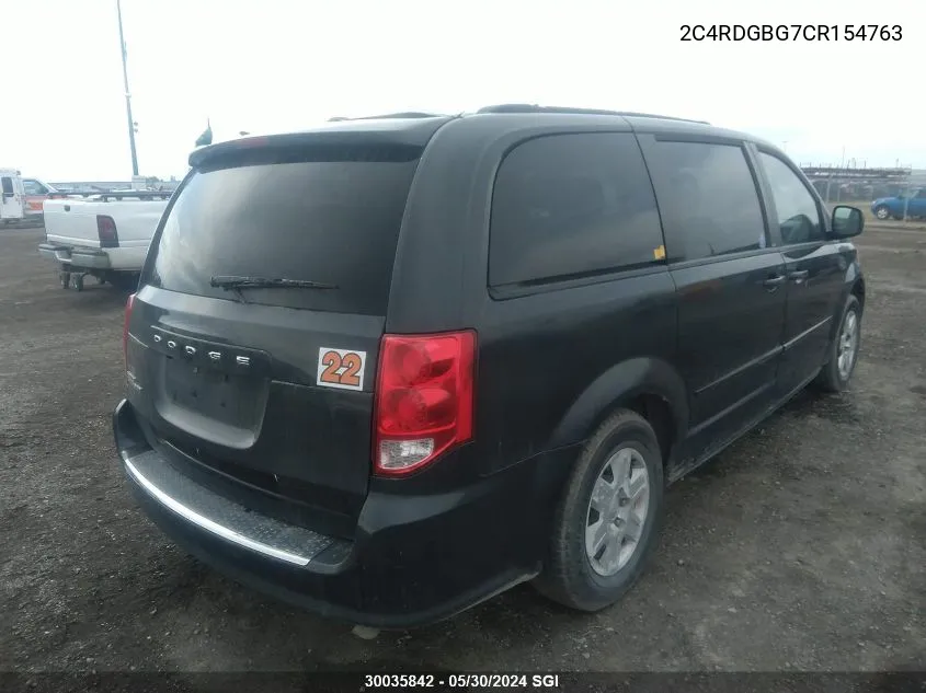 2C4RDGBG7CR154763 2012 Dodge Grand Caravan Se