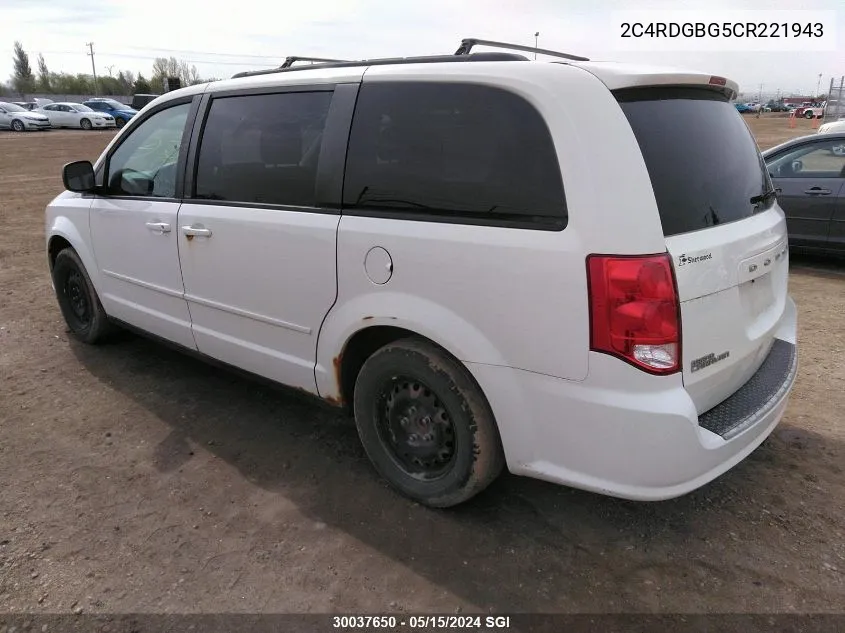 2C4RDGBG5CR221943 2012 Dodge Grand Caravan Se