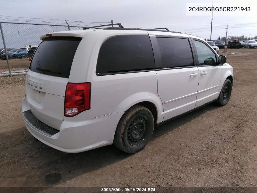 2C4RDGBG5CR221943 2012 Dodge Grand Caravan Se